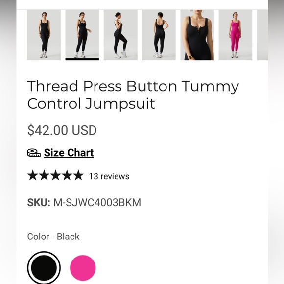 Women’s Thread Press Button Tummy Control Jumpsuit Medium. Only worn once. - Picture 12 of 12